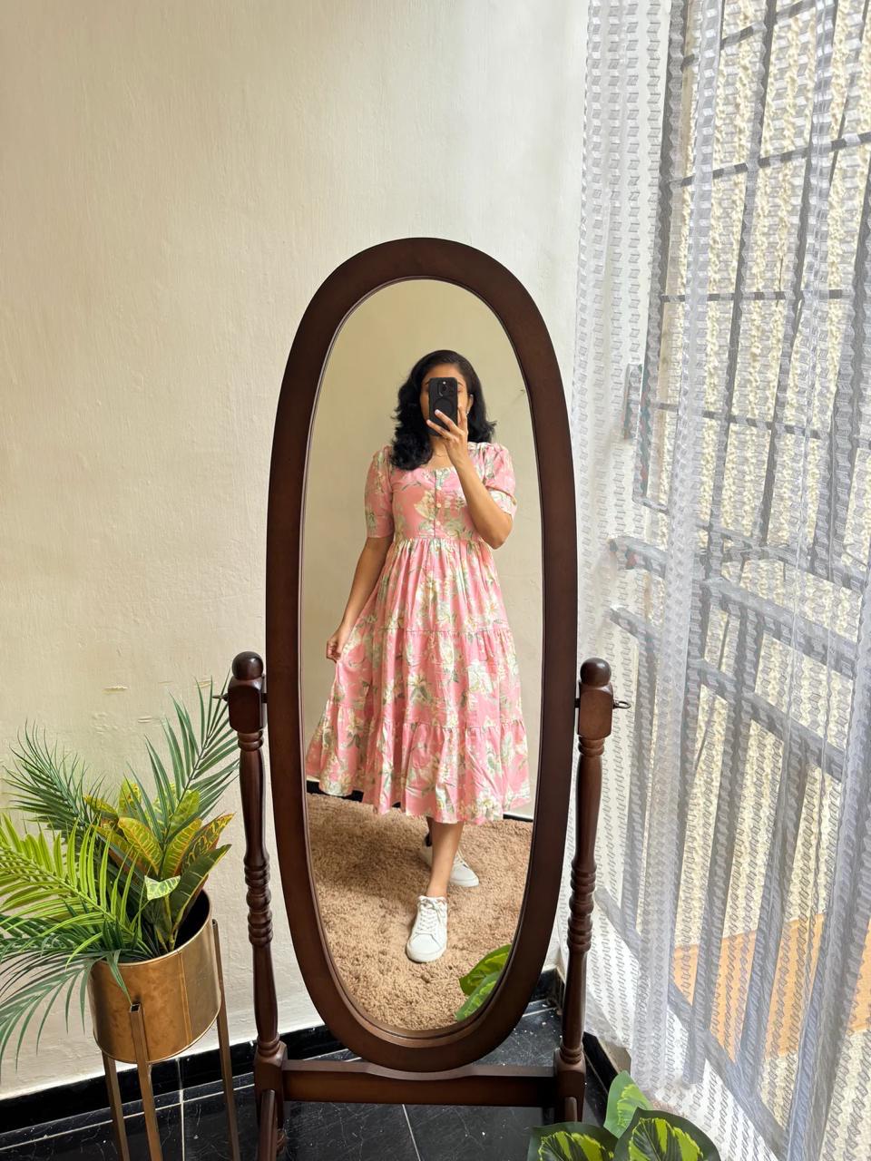 Trendy Rayon 14 Kg Printed Long Gown Kurta – Premium Daily Wear