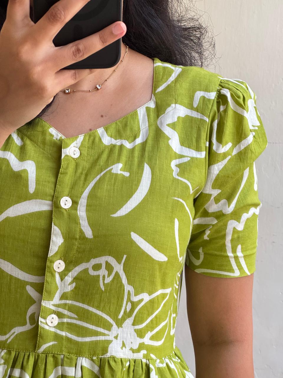 Rayon 14 KG Fabric Printed Gown Kurta