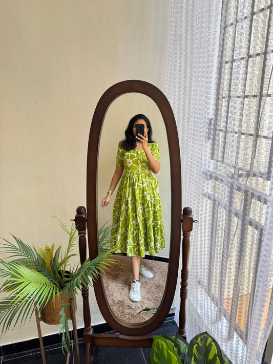 Rayon 14 KG Fabric Printed Gown Kurta