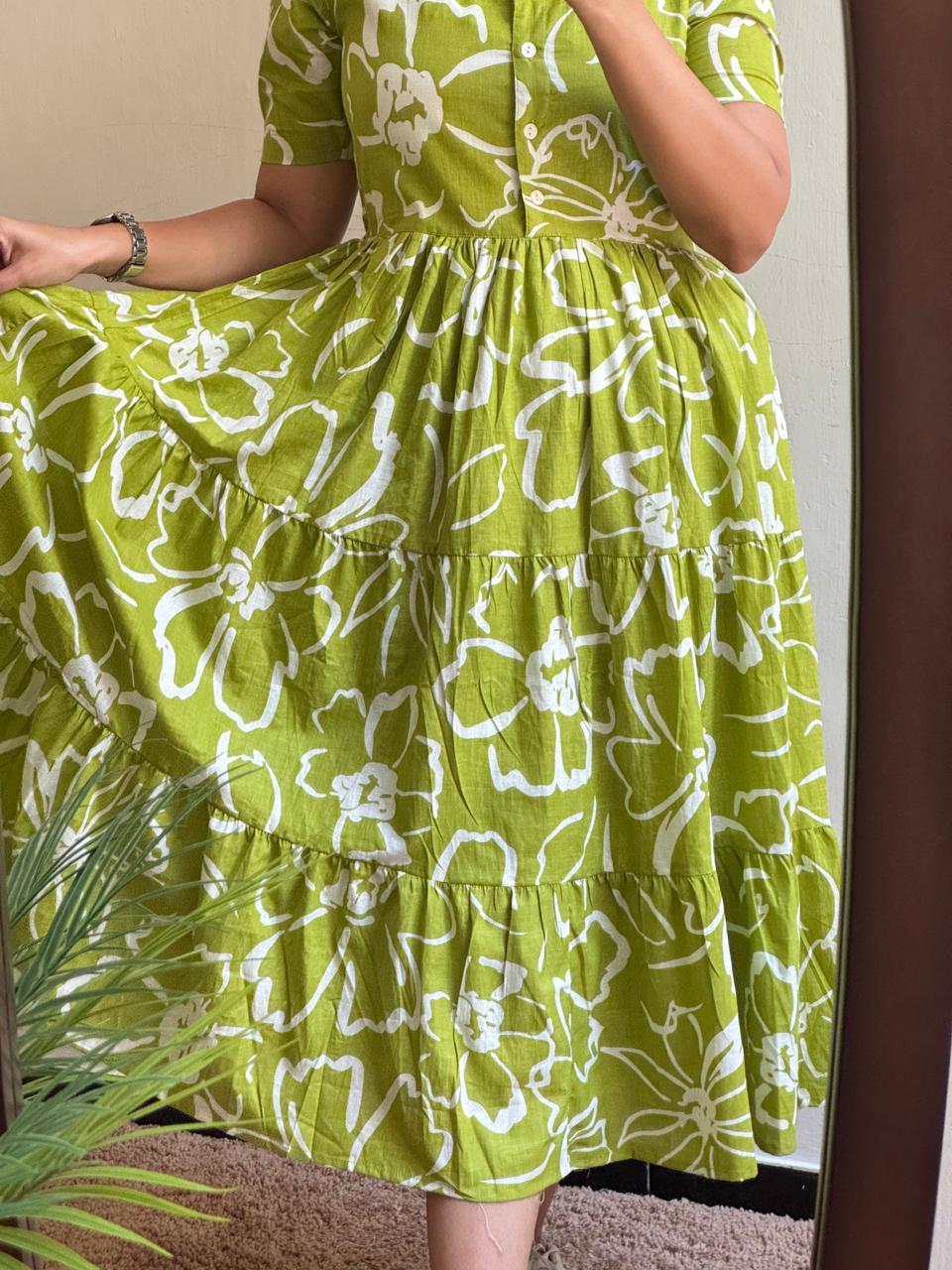 Rayon 14 KG Fabric Printed Gown Kurta