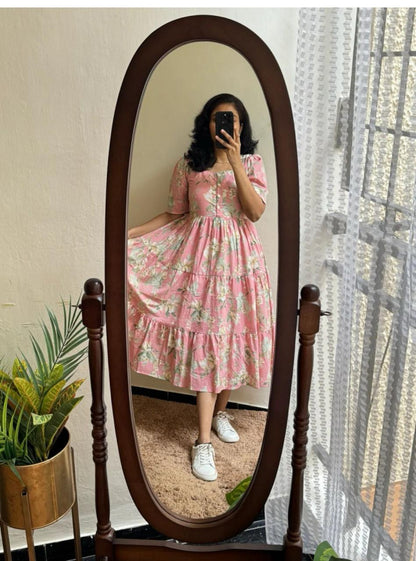 Rayon 14 KG Fabric Printed Gown Kurta