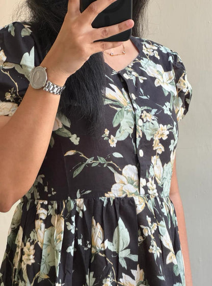 Rayon 14 KG Fabric Printed Gown Kurta