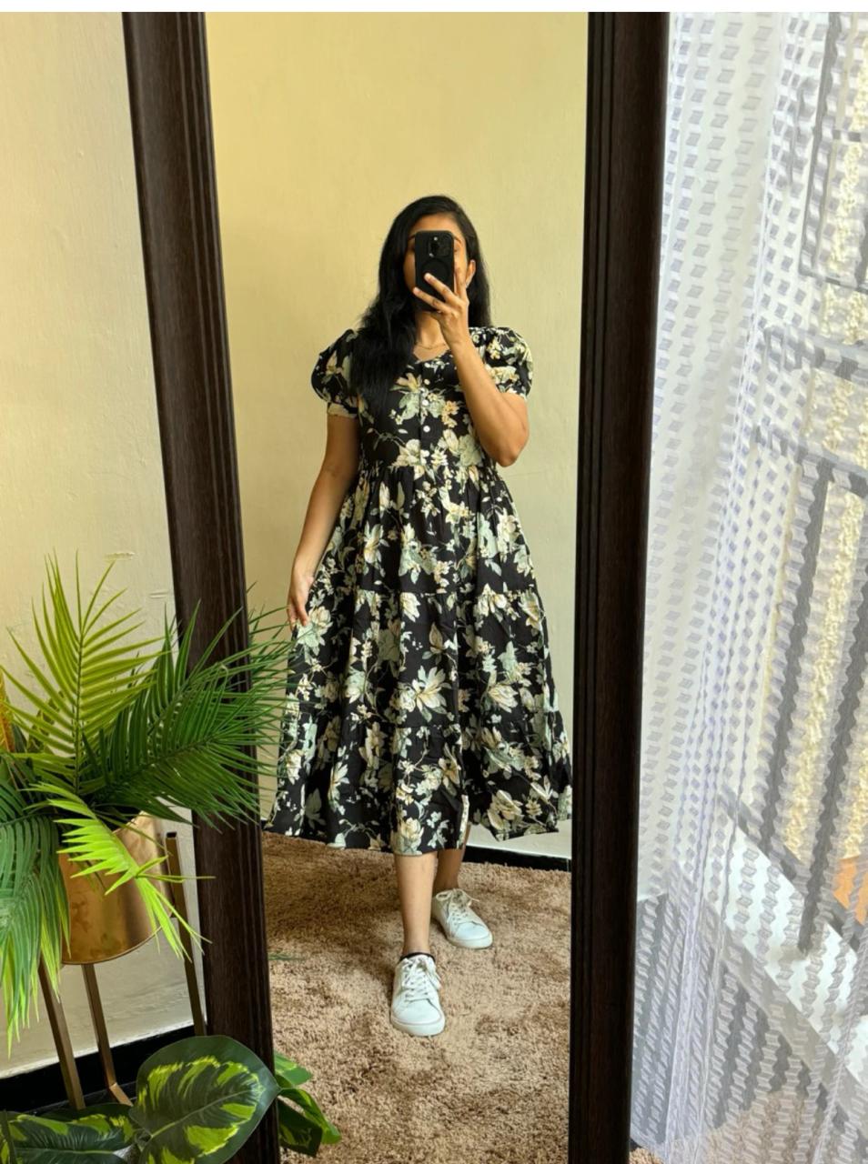 Rayon 14 KG Fabric Printed Gown Kurta