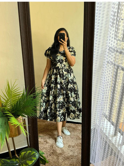 Rayon 14 KG Fabric Printed Gown Kurta