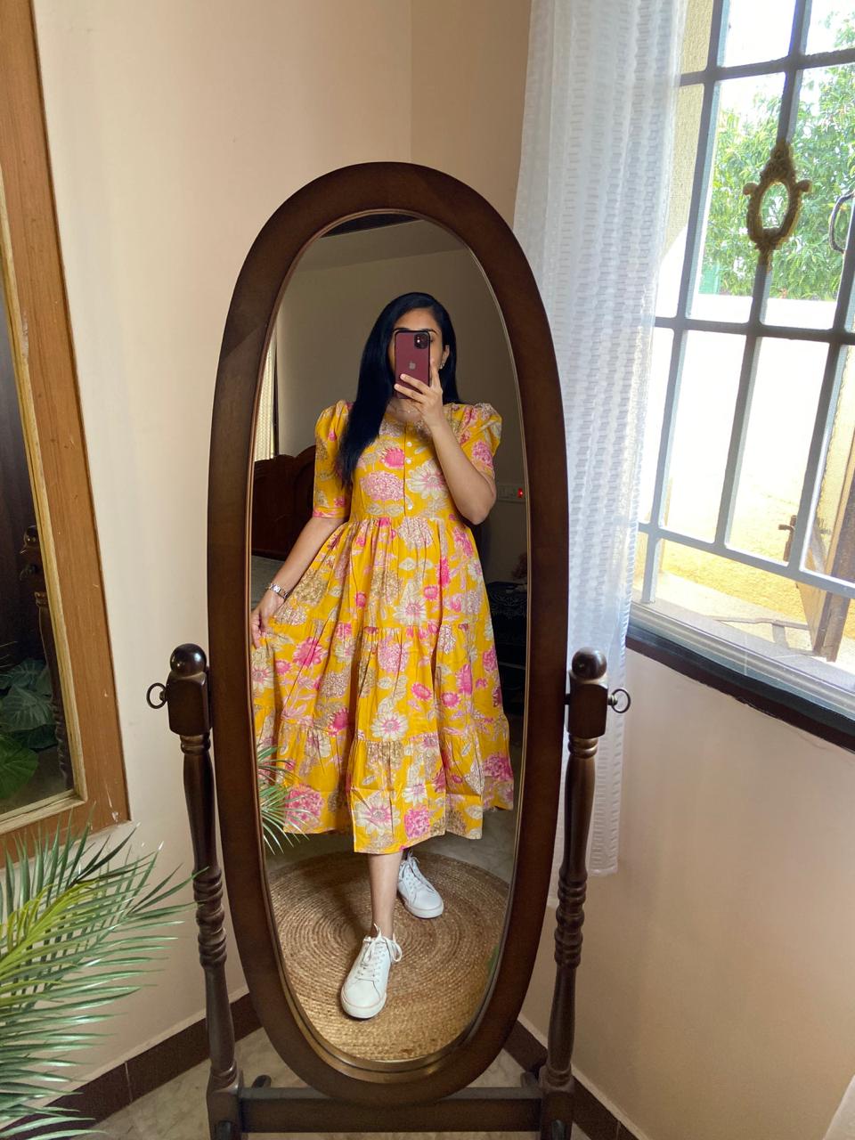 Comfort Fit Printed Rayon Gown Kurta | High Quality 14 KG Fabric