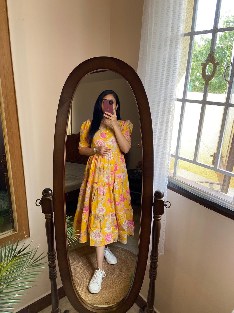 Comfort Fit Printed Rayon Gown Kurta | High Quality 14 KG Fabric