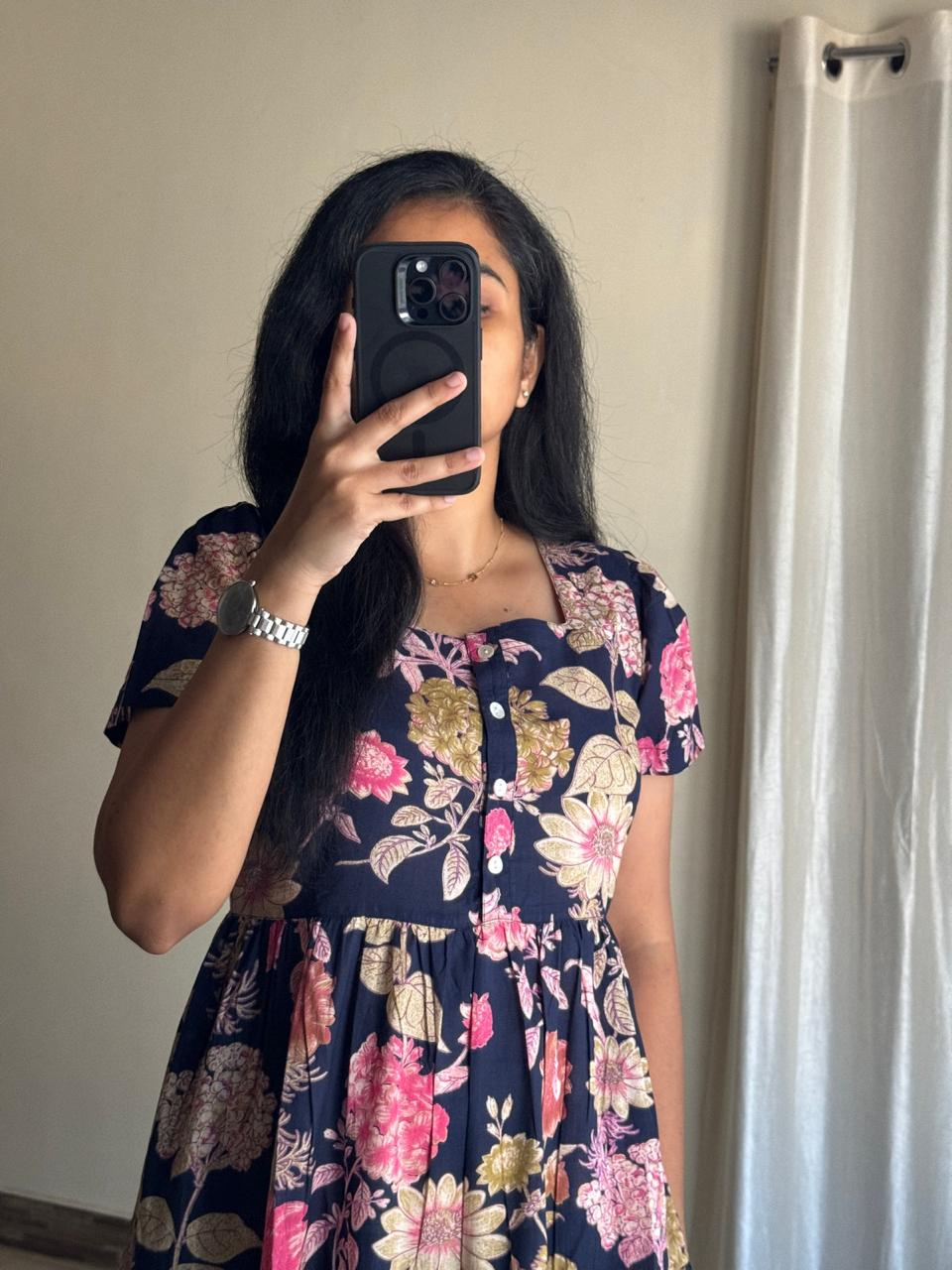 Comfort Fit Printed Rayon Gown Kurta | High Quality 14 KG Fabric