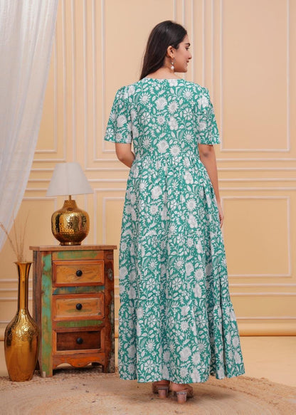 Trendy Rayon 14 Kg Printed Long Gown Kurta – Premium Daily Wear