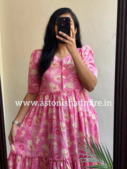 Trendy Rayon 14 Kg Printed Long Gown Kurta – Premium Daily Wear