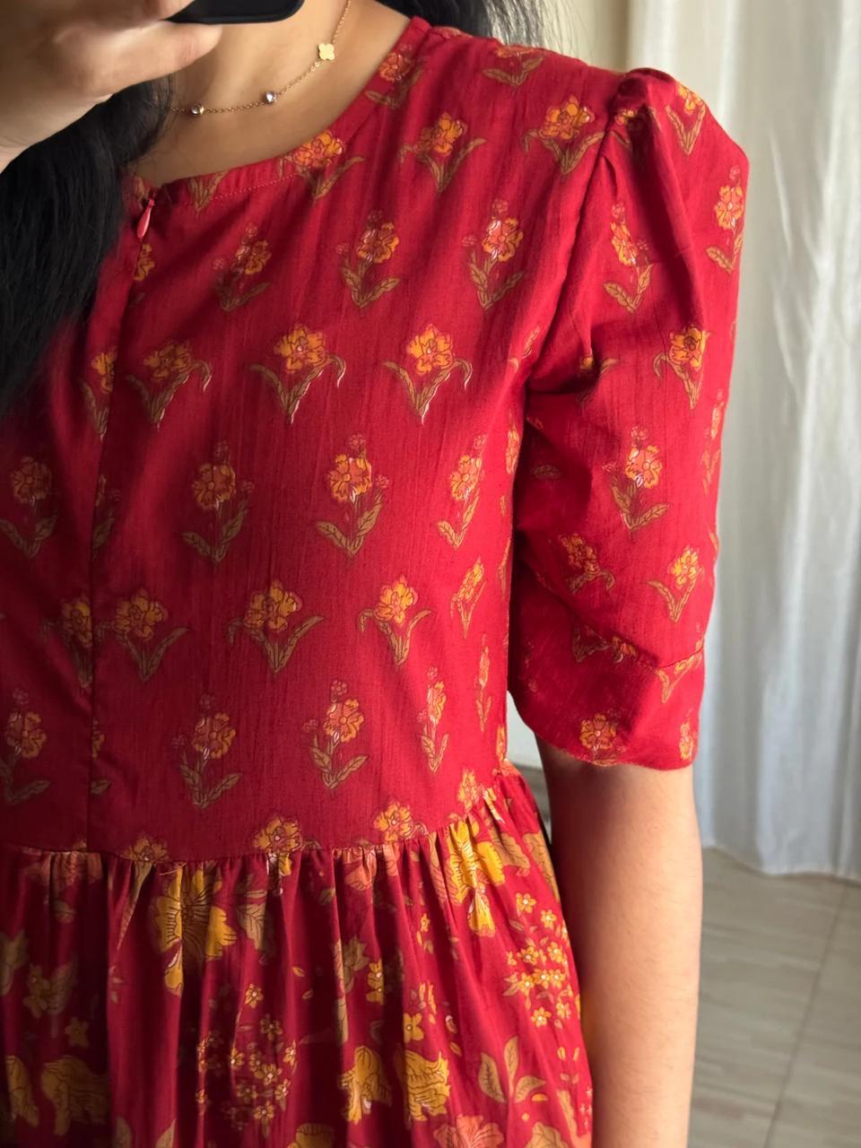 Trendy Rayon 14 Kg Printed Long Gown Kurta – Premium Daily Wear