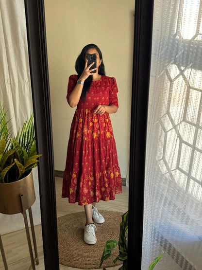 Trendy Rayon 14 Kg Printed Long Gown Kurta – Premium Daily Wear