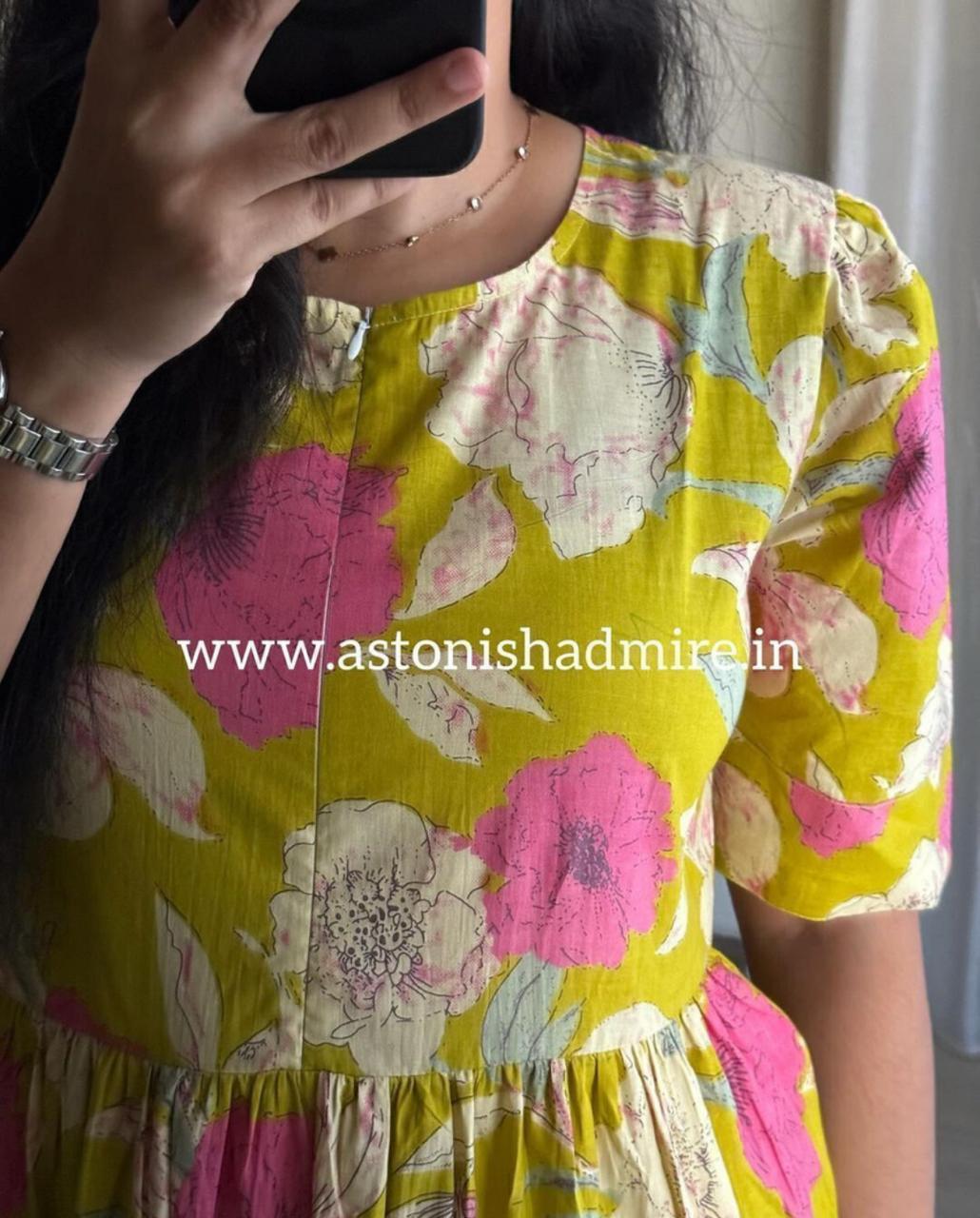 Premium 14 KG Rayon Printed Maxi Dress | Flowy Gown Kurta