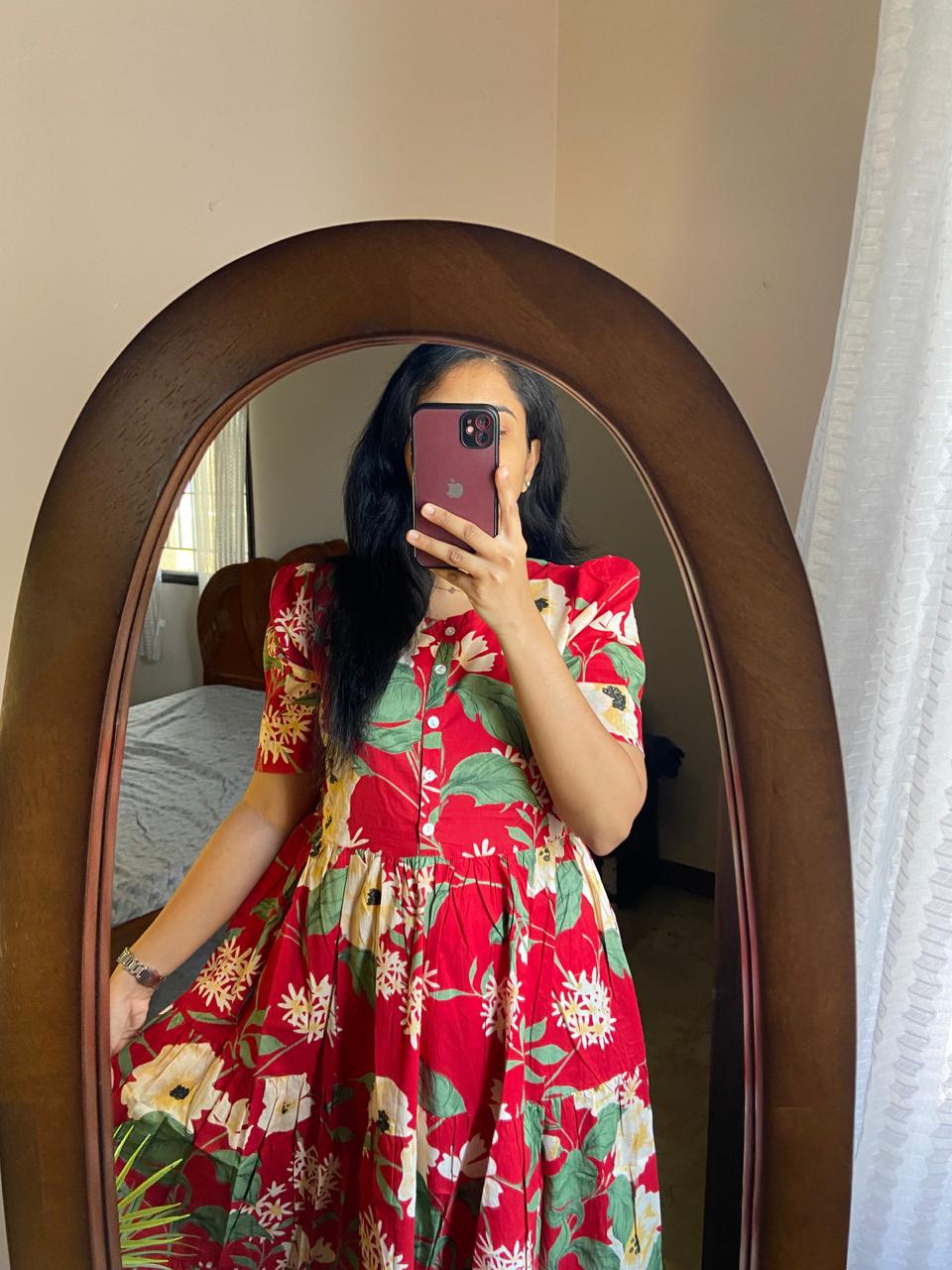 Premium 14 KG Rayon Printed Maxi Dress | Flowy Gown Kurta