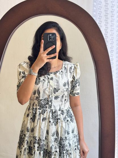 Premium 14 Kg Rayon Printed Gown Kurti for Women – Trendy & Comfortable