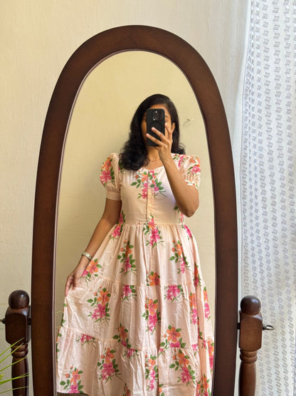 Comfort Fit Printed Rayon Gown Kurta | High Quality 14 KG Fabric