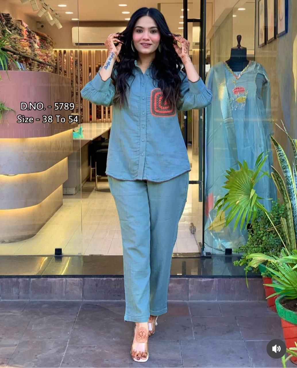 Premium Cotton Slub / Cotton Flex (Khadi) Aari Embroidered Cordset