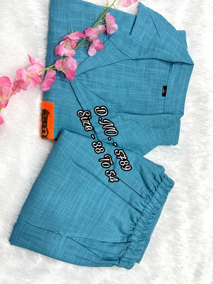 Premium Cotton Slub / Cotton Flex (Khadi) Aari Embroidered Cordset