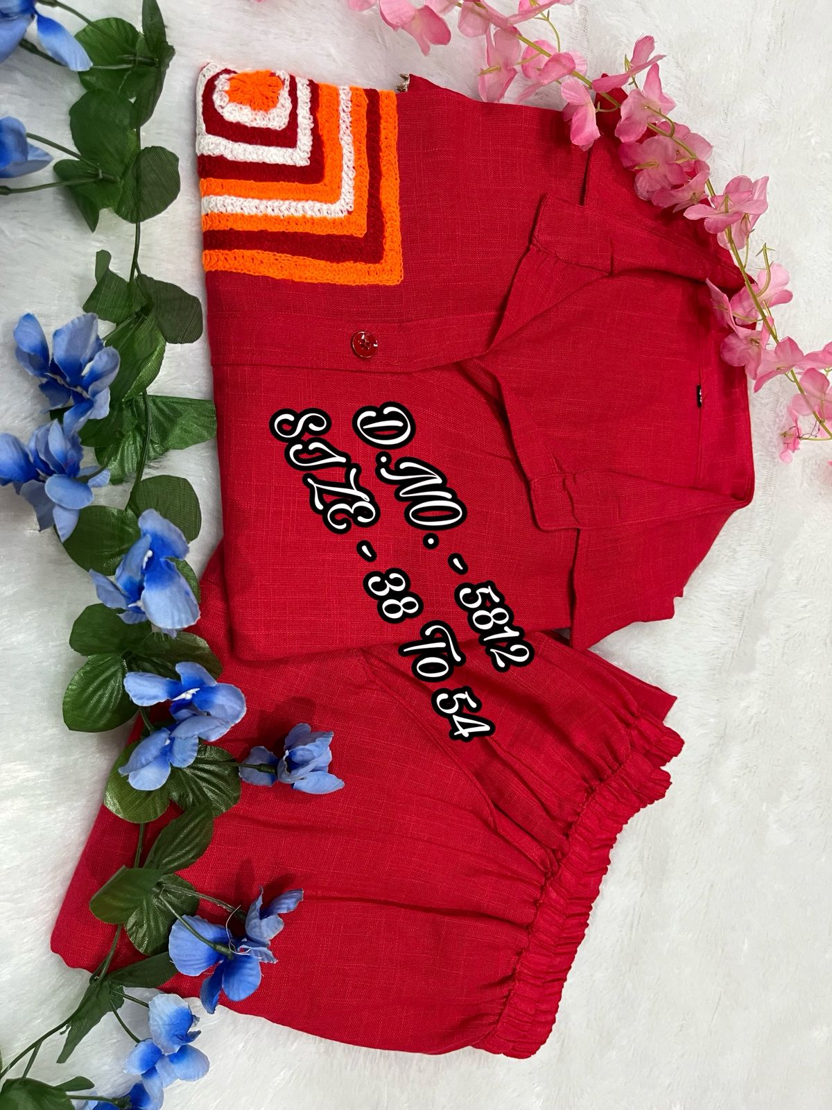 Premium Cotton Slub / Cotton Flex (Khadi) Aari Embroidered Cordset