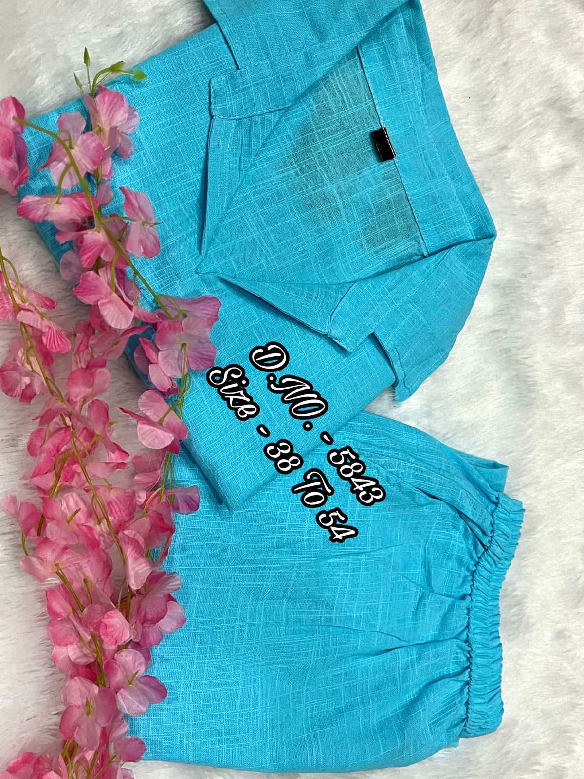 Premium Cotton Slub / Cotton Flex (Khadi) Aari Woolen Thread Work 2-Piece Set