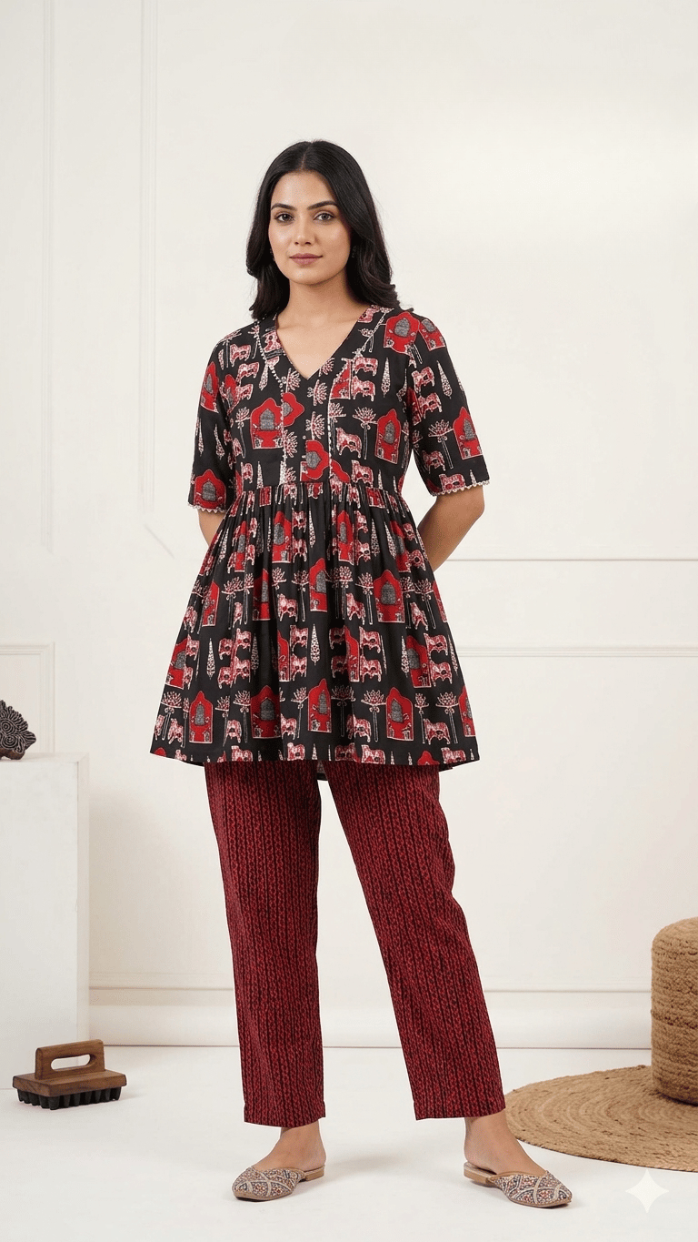 Cotton Cambric Topper for Women | Lightweight Casual Wear