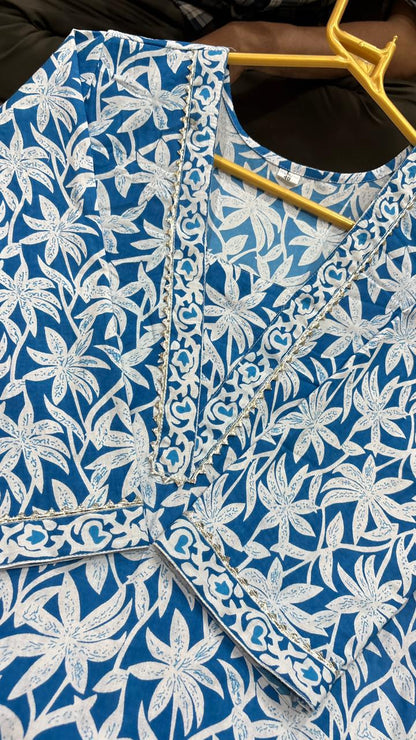 Cotton Cambric Kurti Pant Set for Women (2 Piece) | Comfortable Daily Wear